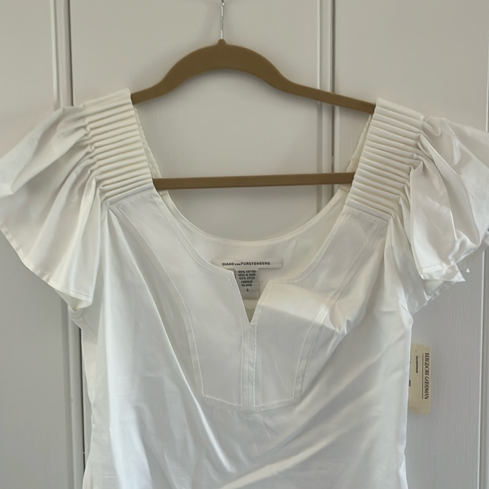 Diane von furstenberg white blouse
